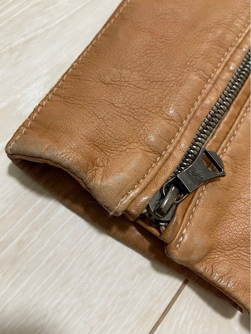 EDIFICE エディフィス sheepskinレザー ライダースジャケット