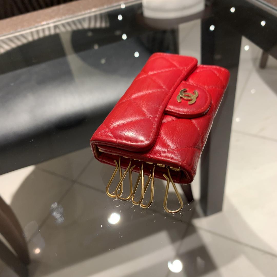 CHANEL シャネル マトラッセ キーケース ココマーク レッド