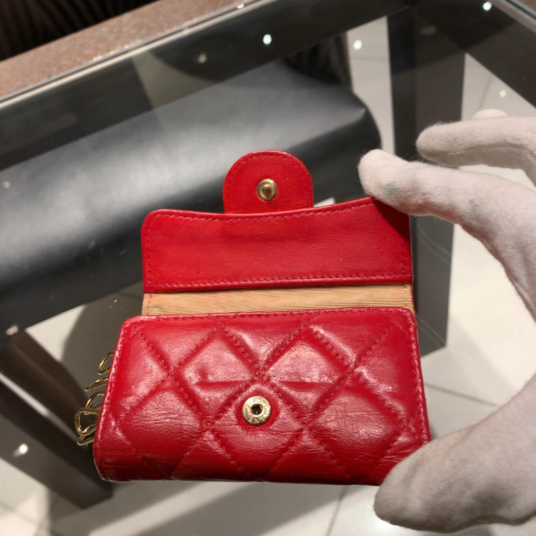 CHANEL シャネル マトラッセ キーケース ココマーク レッド
