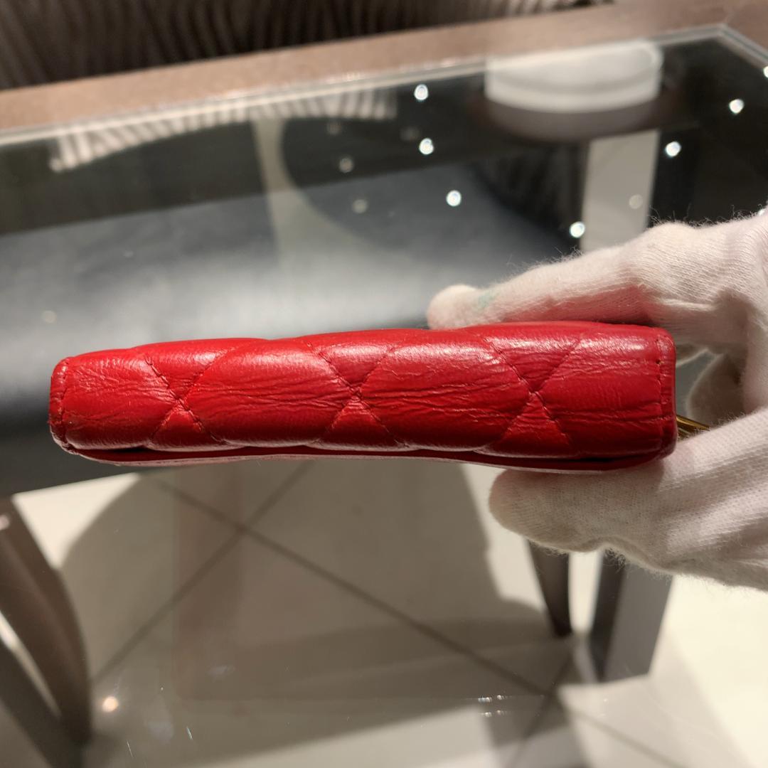 CHANEL シャネル マトラッセ キーケース ココマーク レッド
