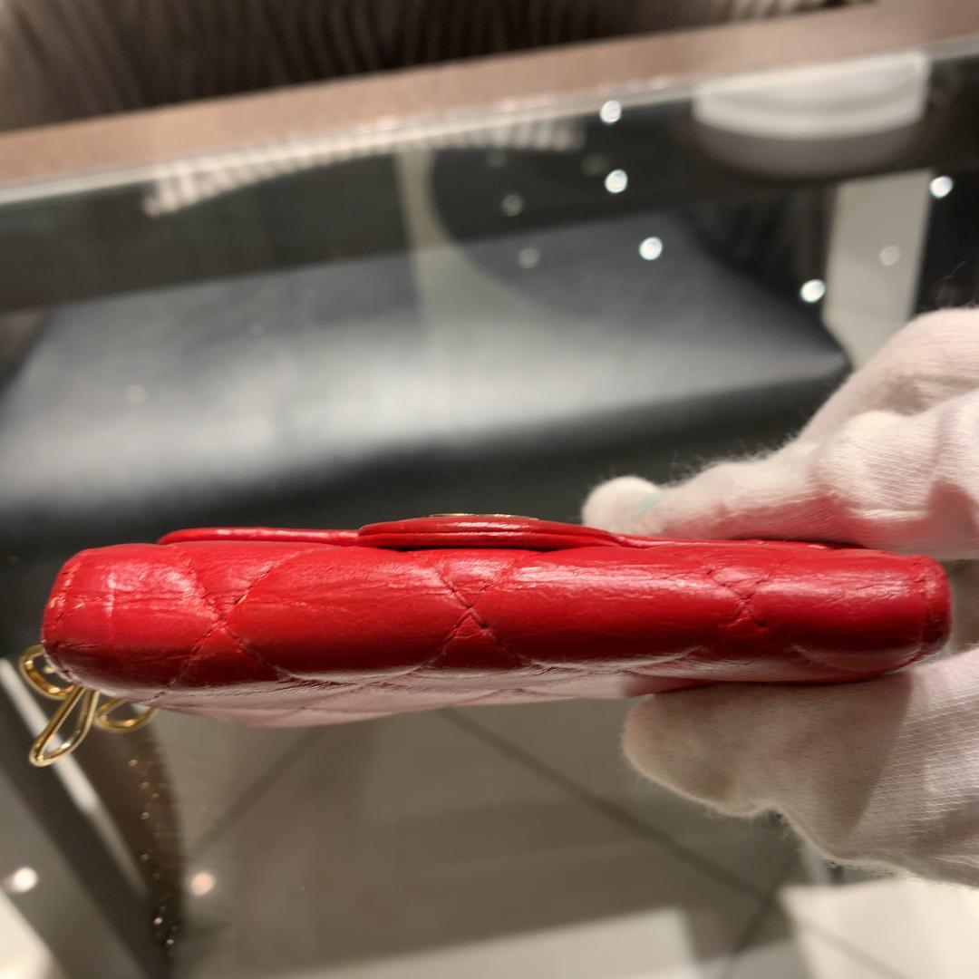 CHANEL シャネル マトラッセ キーケース ココマーク レッド