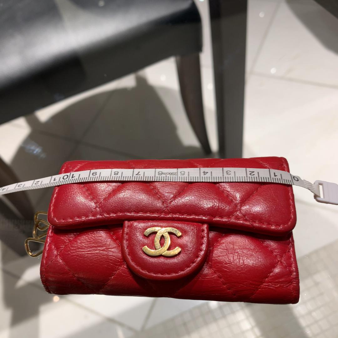 CHANEL シャネル マトラッセ キーケース ココマーク レッド