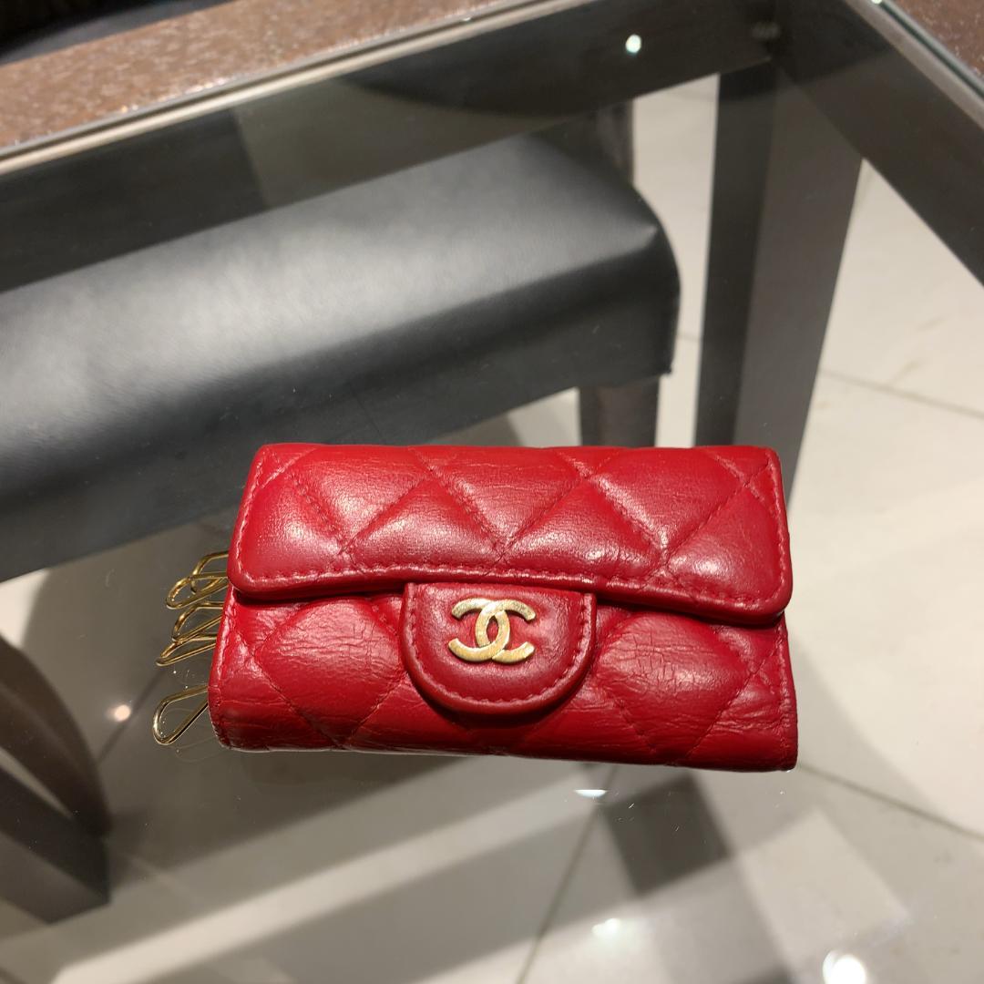 CHANEL シャネル マトラッセ キーケース ココマーク レッド