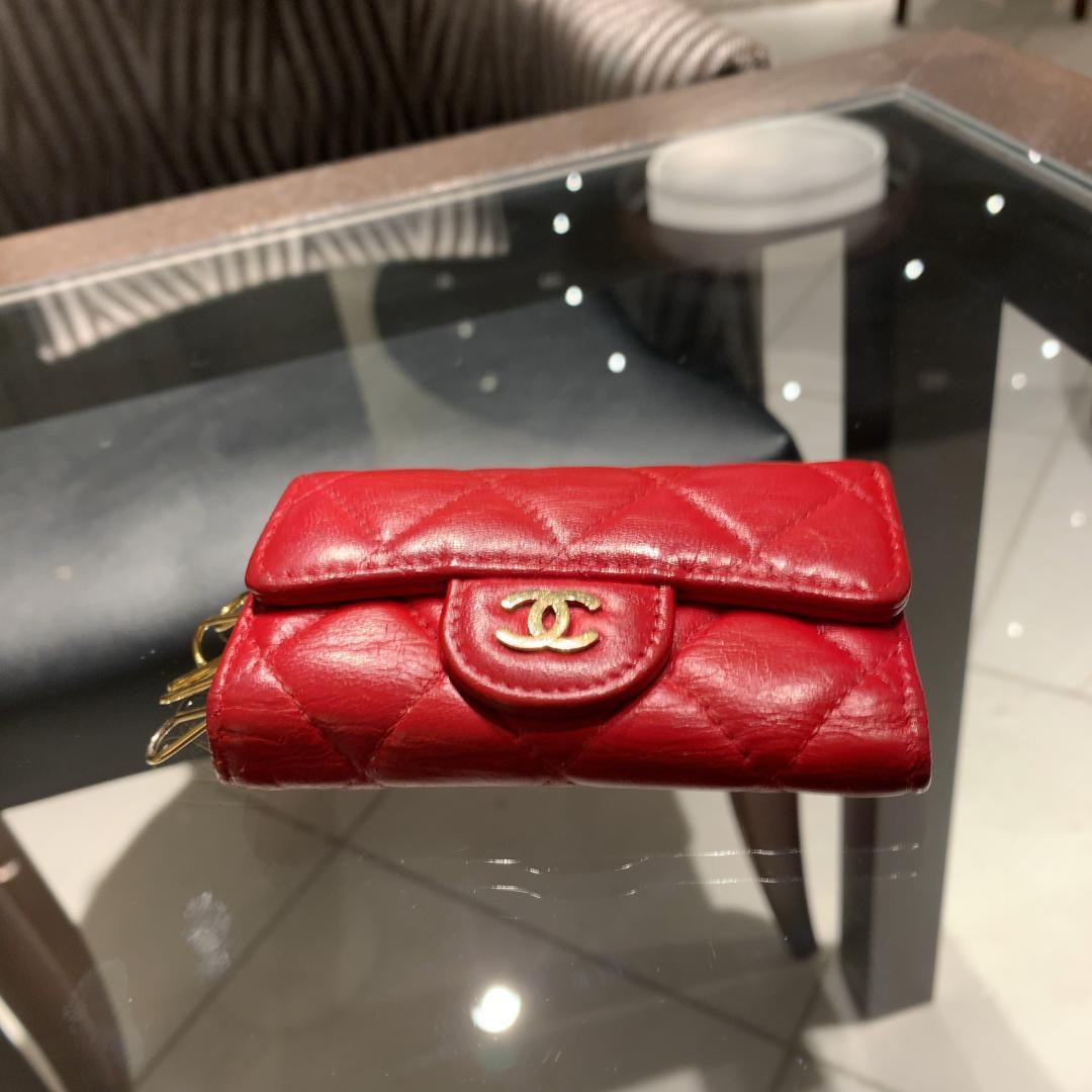 CHANEL シャネル マトラッセ キーケース ココマーク レッド