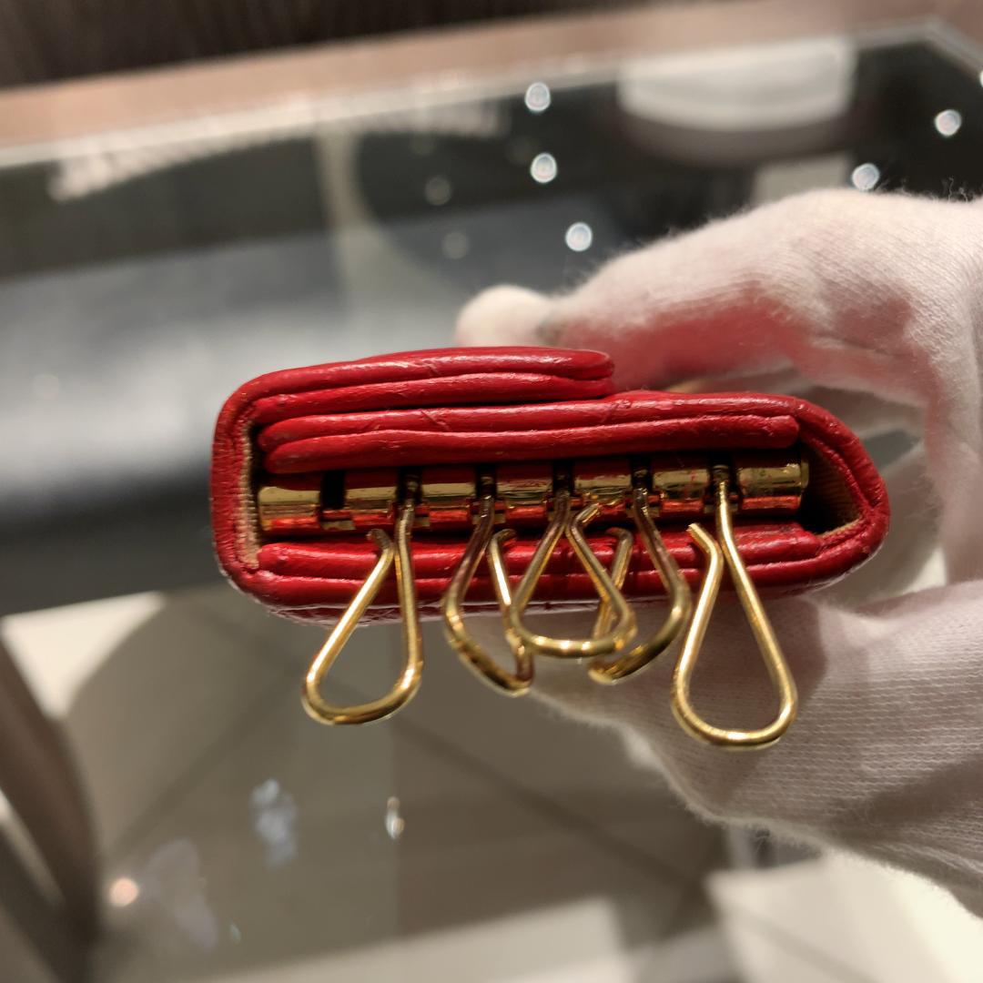 CHANEL シャネル マトラッセ キーケース ココマーク レッド
