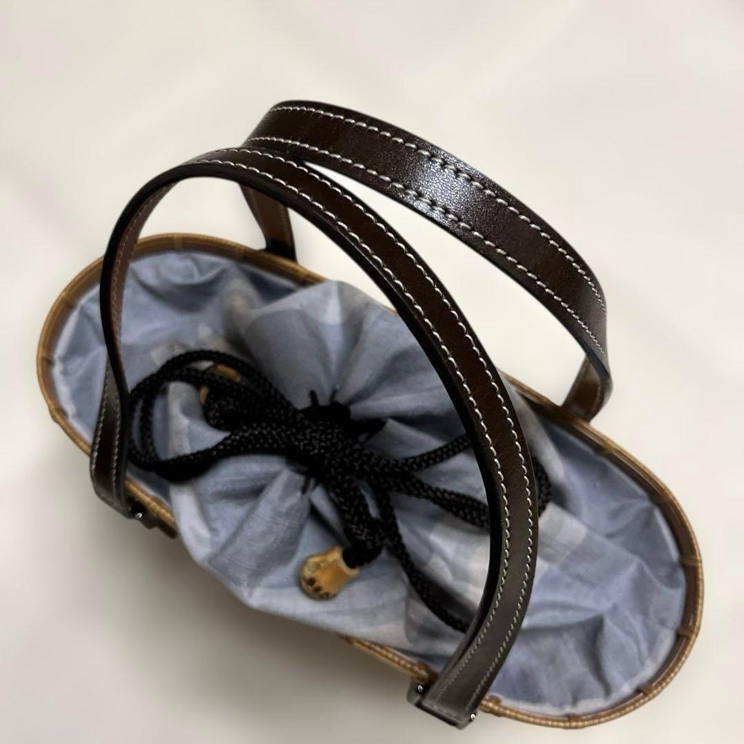 【中古品☆竹】美品！和洋兼用！網代籠バック