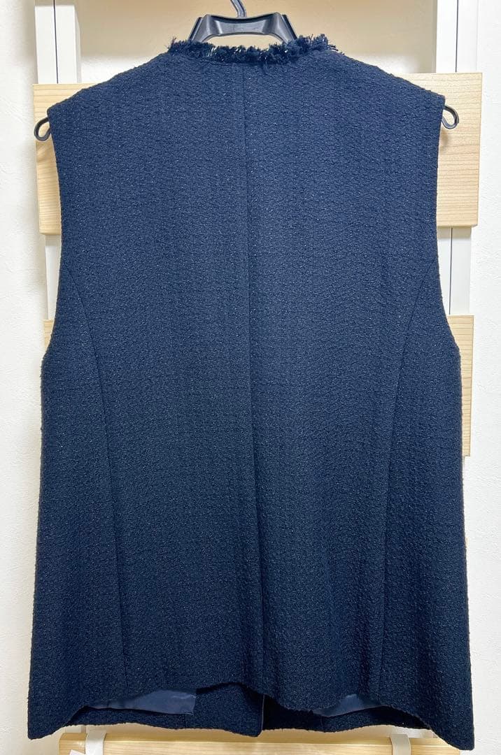 【新品】green label relaxing ツイードフリンジポケットベスト