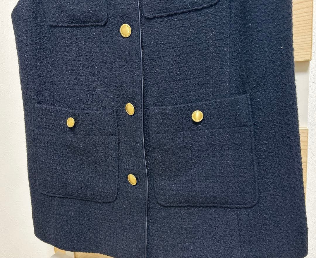 【新品】green label relaxing ツイードフリンジポケットベスト