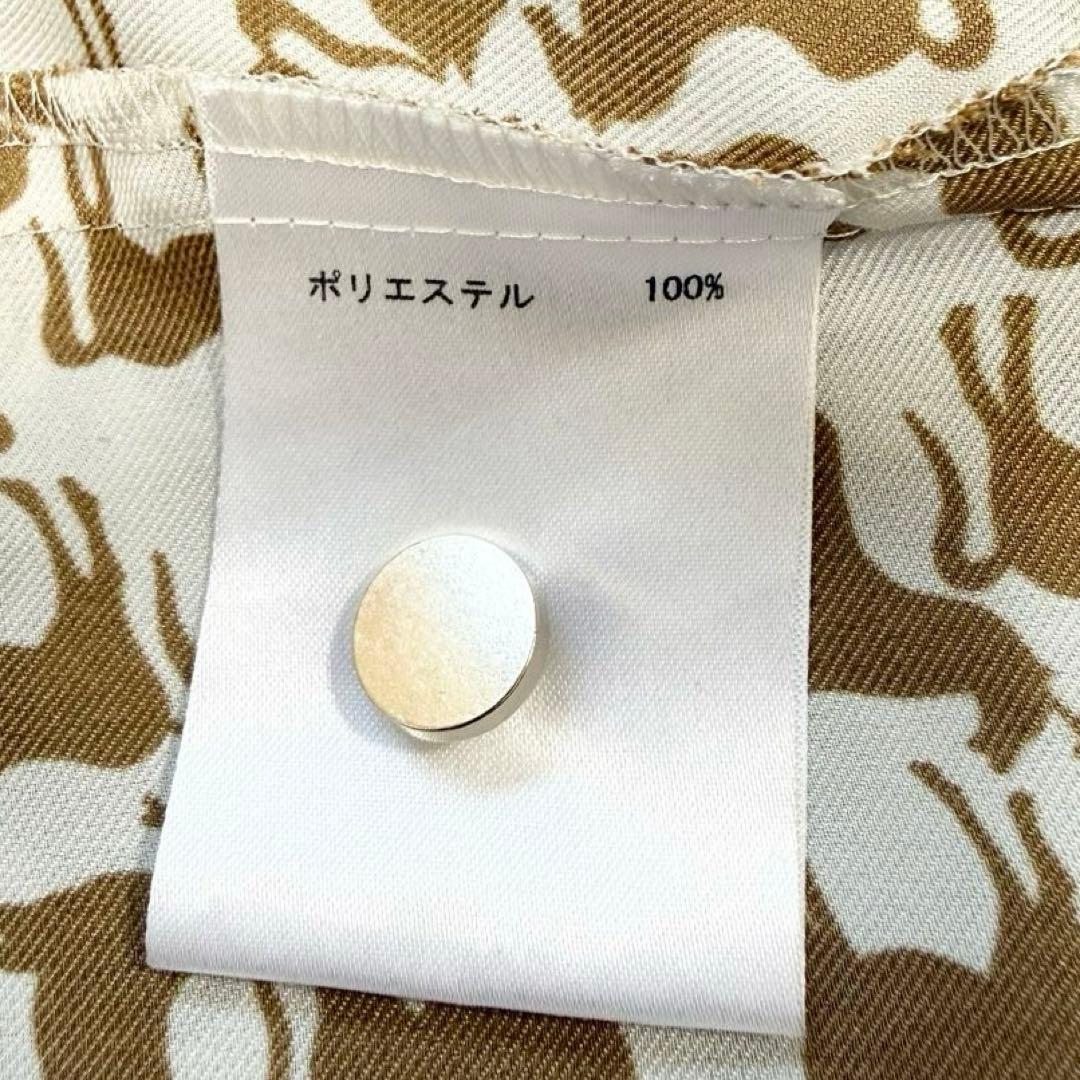 【極美品✨】グレースクラス　ホースプリントボウタイワンピース　36
