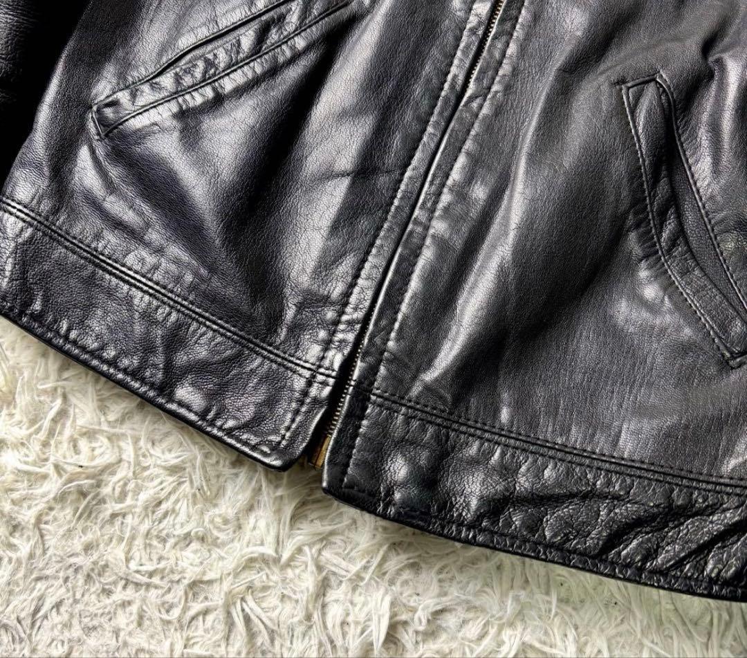 希少✨schott トラッカージャケット　ブラック　247W 本革　レザー