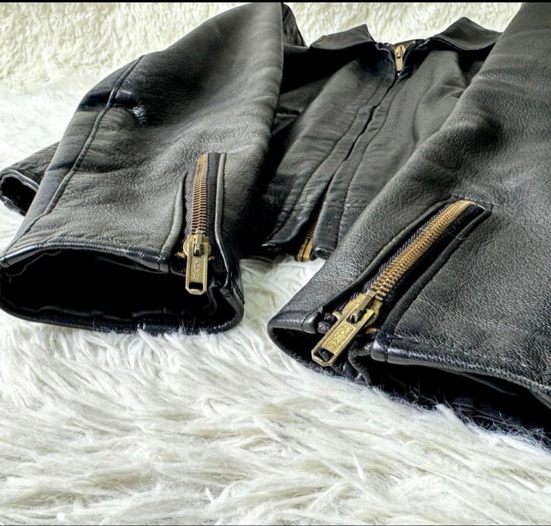 希少✨schott トラッカージャケット　ブラック　247W 本革　レザー