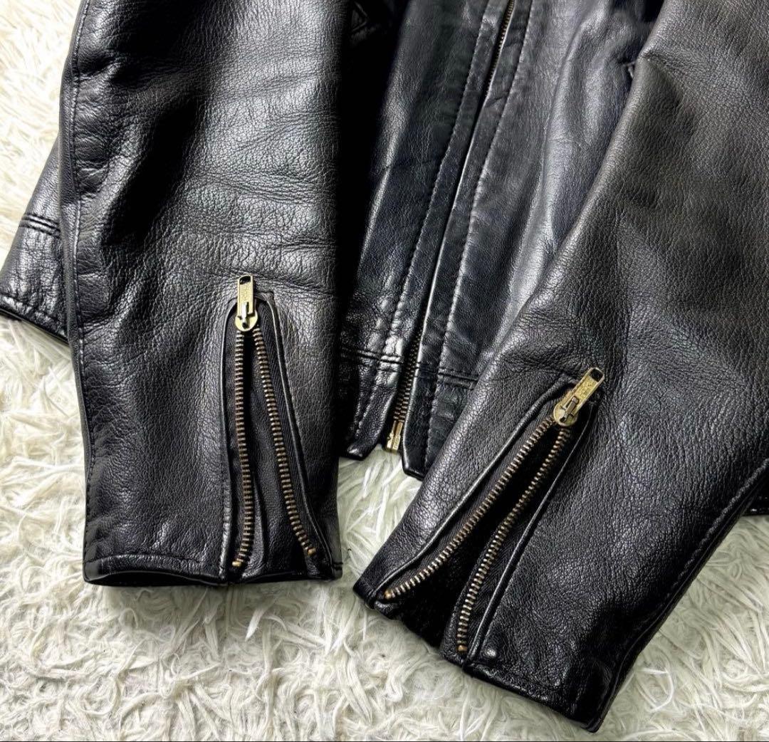 希少✨schott トラッカージャケット　ブラック　247W 本革　レザー