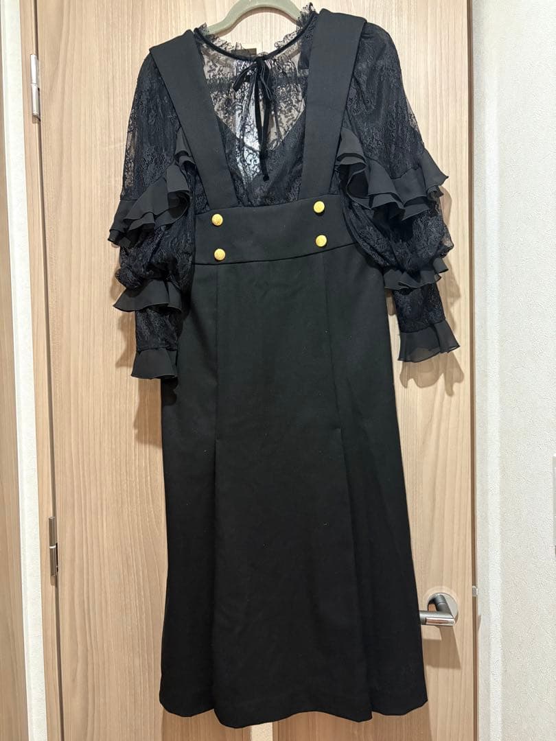 ワンピース Her lip to Lace-Trimmed Bella Midi Dress