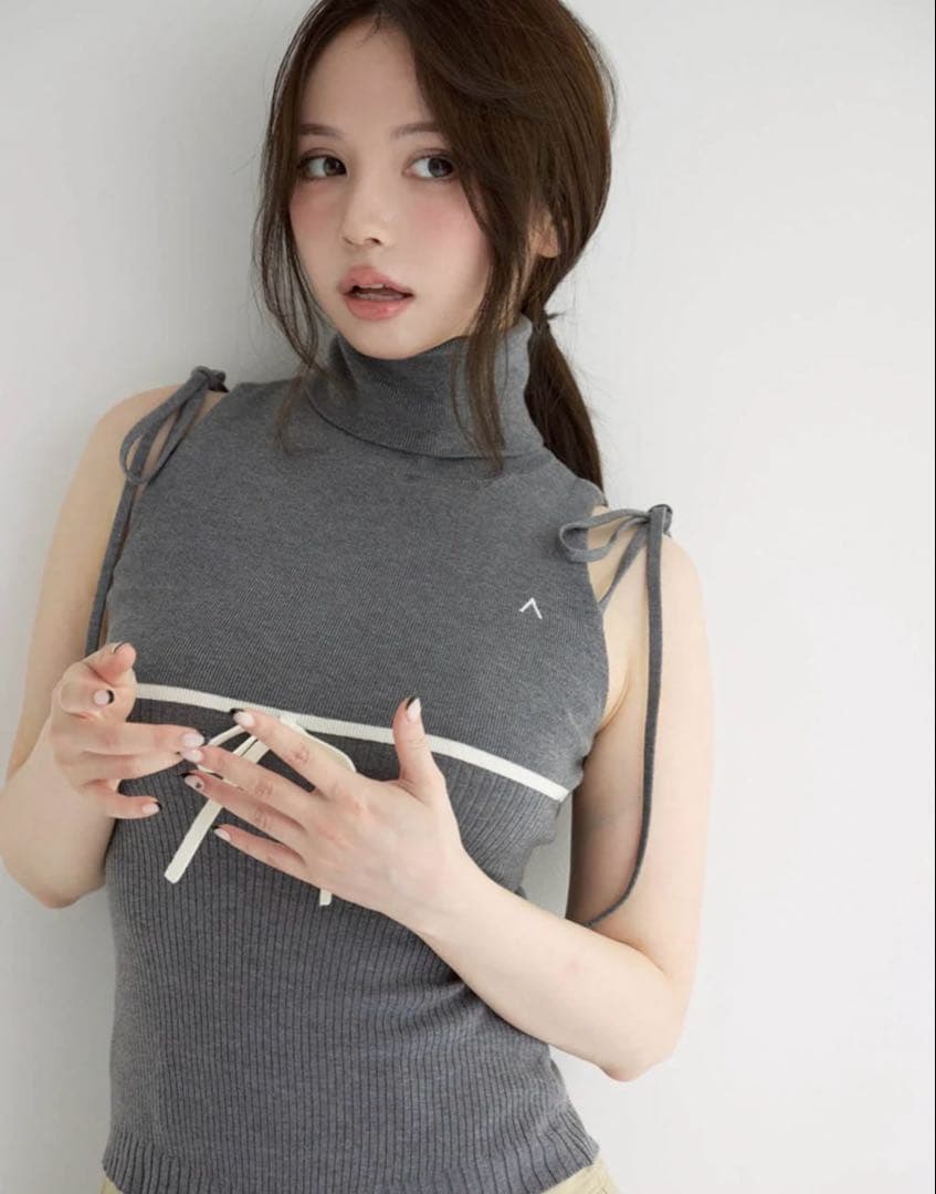 トップス adele ribbon tank / andmary