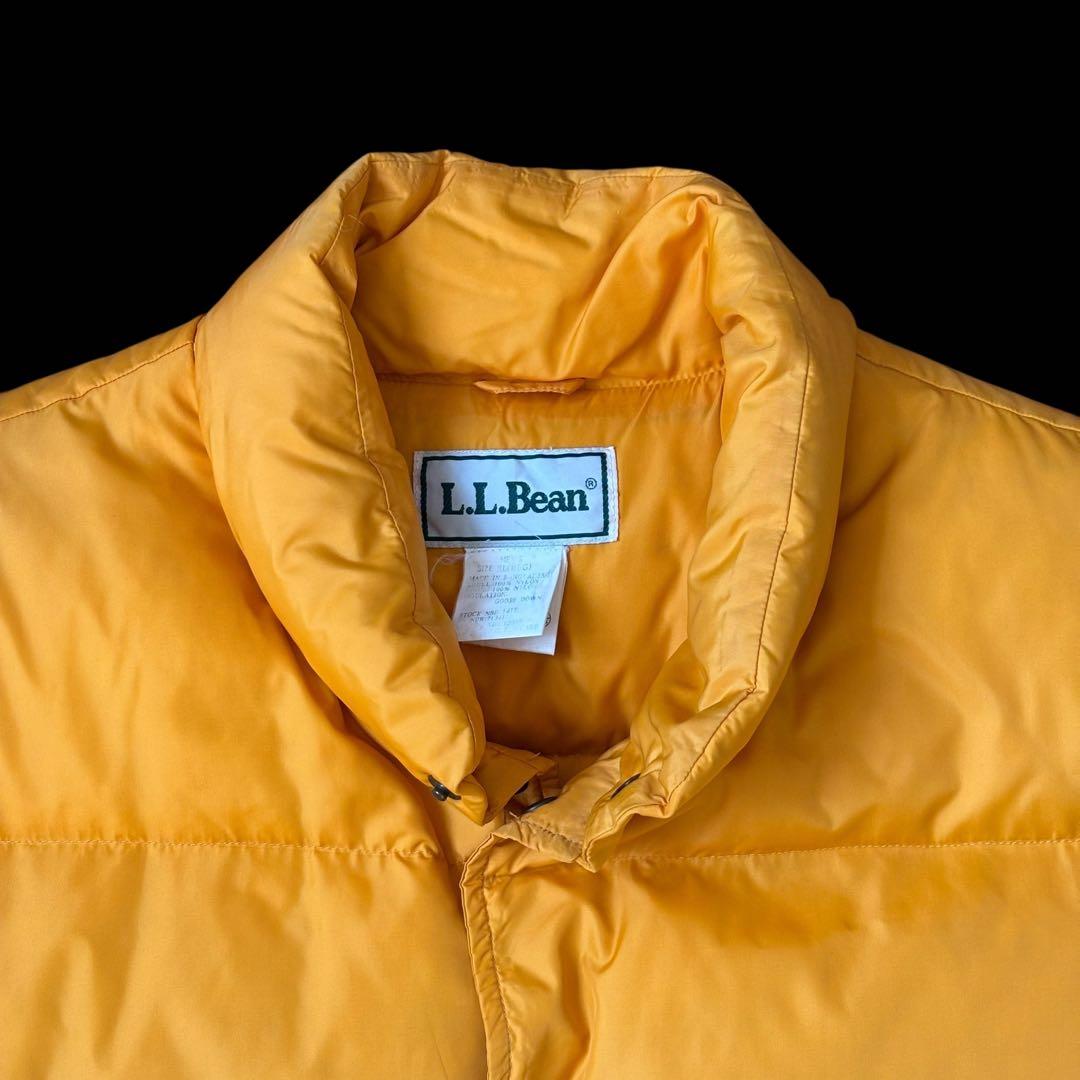 90s L.L.Bean エルエルビーン ダウンベスト XL(REG) イエロー