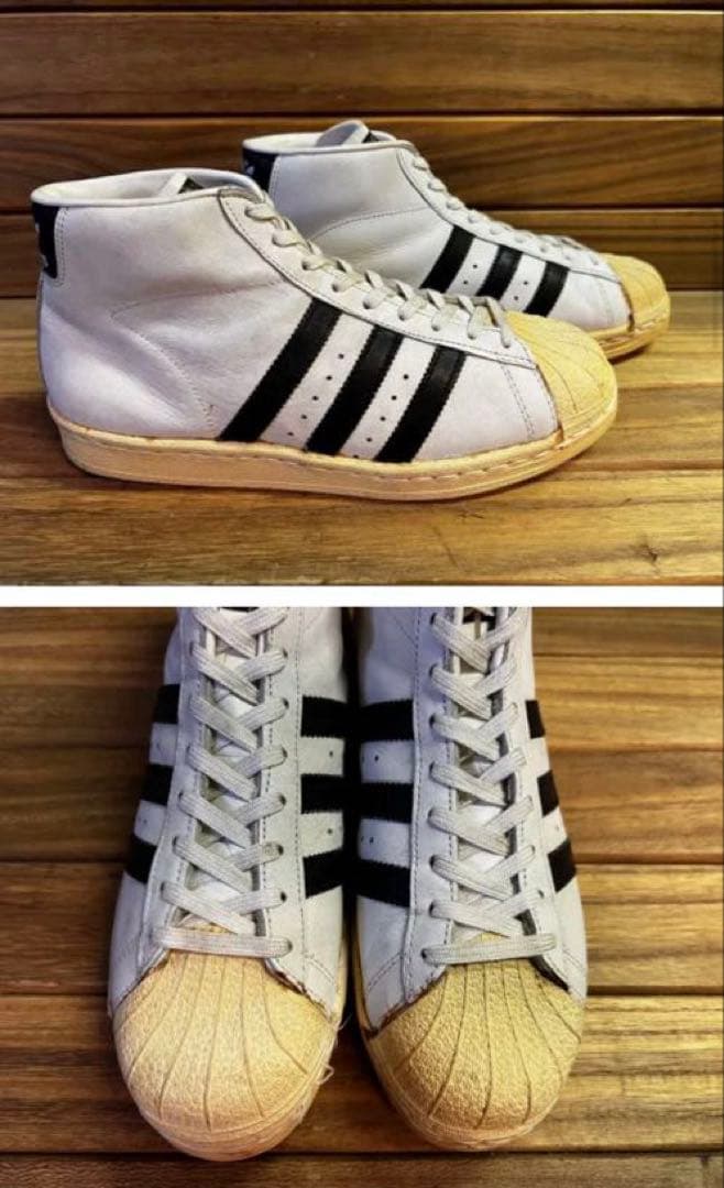 アディダス フランス製　70s プロモデル 白黒