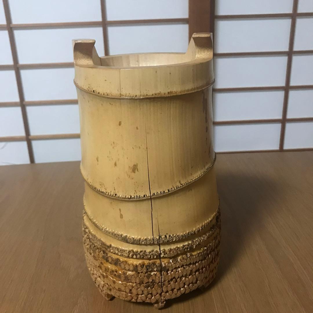 竹　花入れ　亀