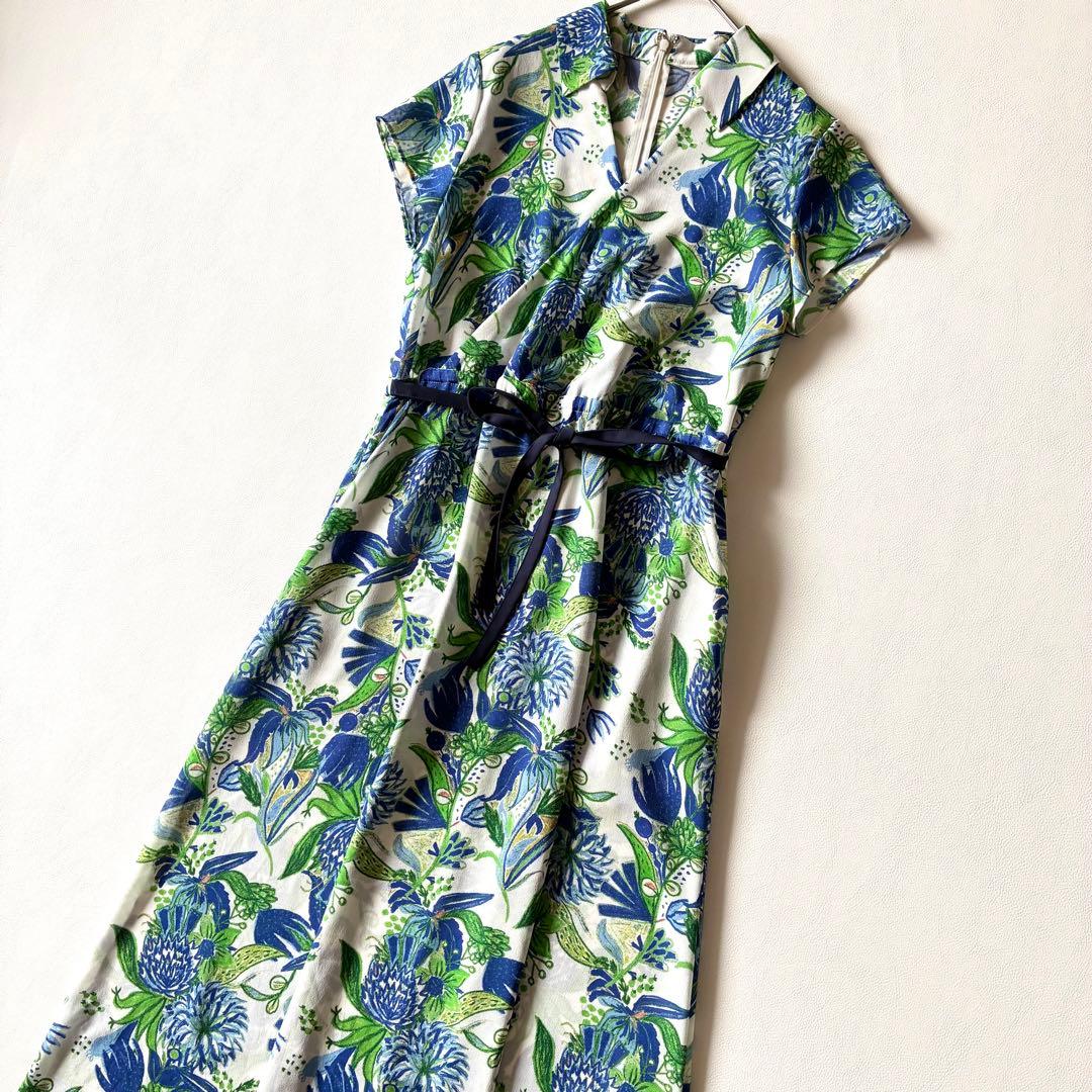 極美品✨Kay me ケイミー　現行　衿付きカシュクールワンピース　インナー付き
