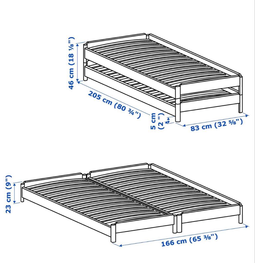 IKEA ウトーケル　スタッキングベッド　 2個1セット
