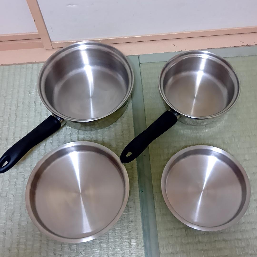 Amway Queen 片手鍋 18/8ステンレススチール 【2点セット】