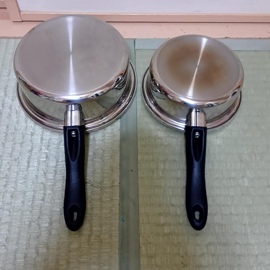 Amway Queen 片手鍋 18/8ステンレススチール 【2点セット】