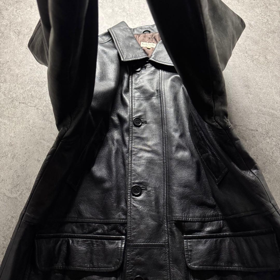 Paul Smith　L レザーカーコート　羊革　レザージャケット　野村訓市