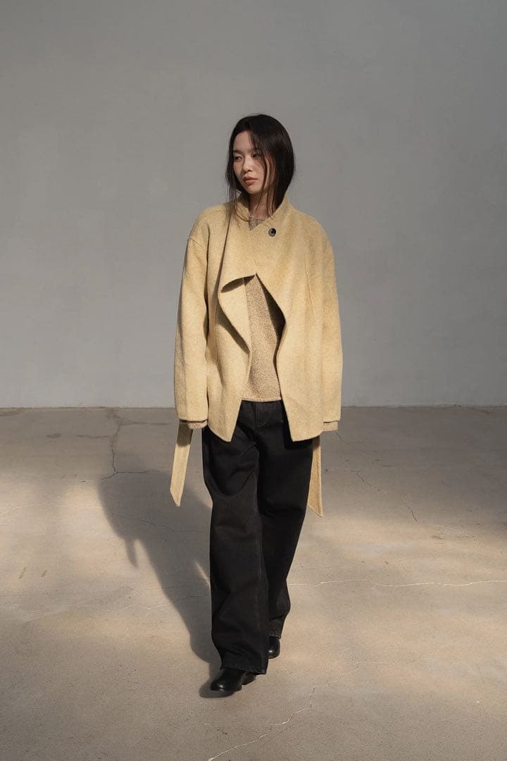 OHOTORO コート　アウター　Ecru Half Coat