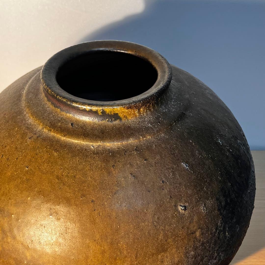 備前焼　作家物　壺　陶印あり