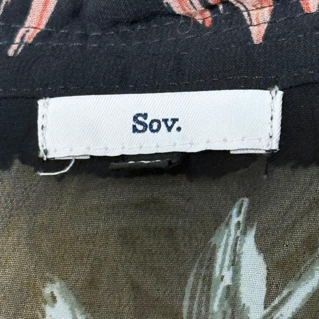 【美品】sov.ダブルスタンダードクロージングワンピース シフォンAライン総柄