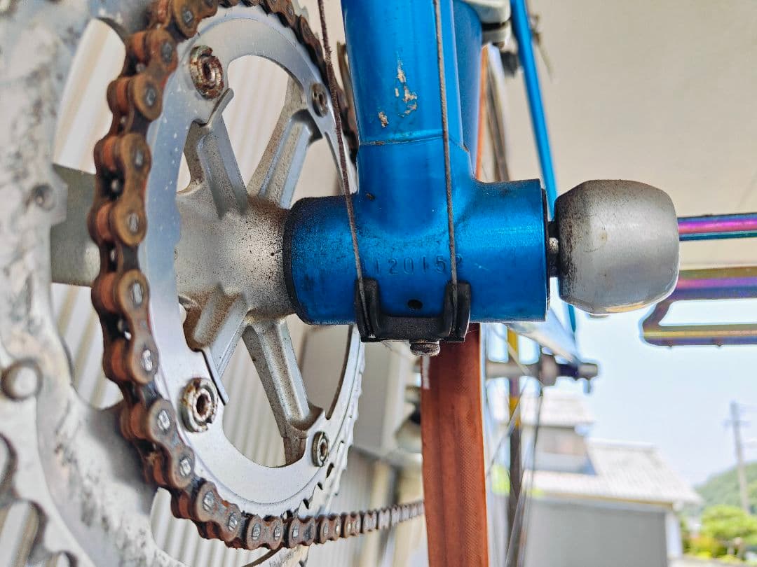 パナソニック クロモリ 青いスポーツサイクル Shimano 3段変速