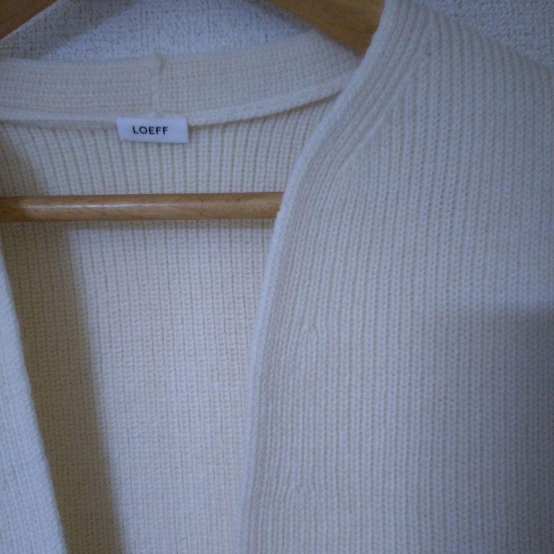 【新品・未使用】 LOEFF ウールヤーン 畔編 スリットネック ベスト