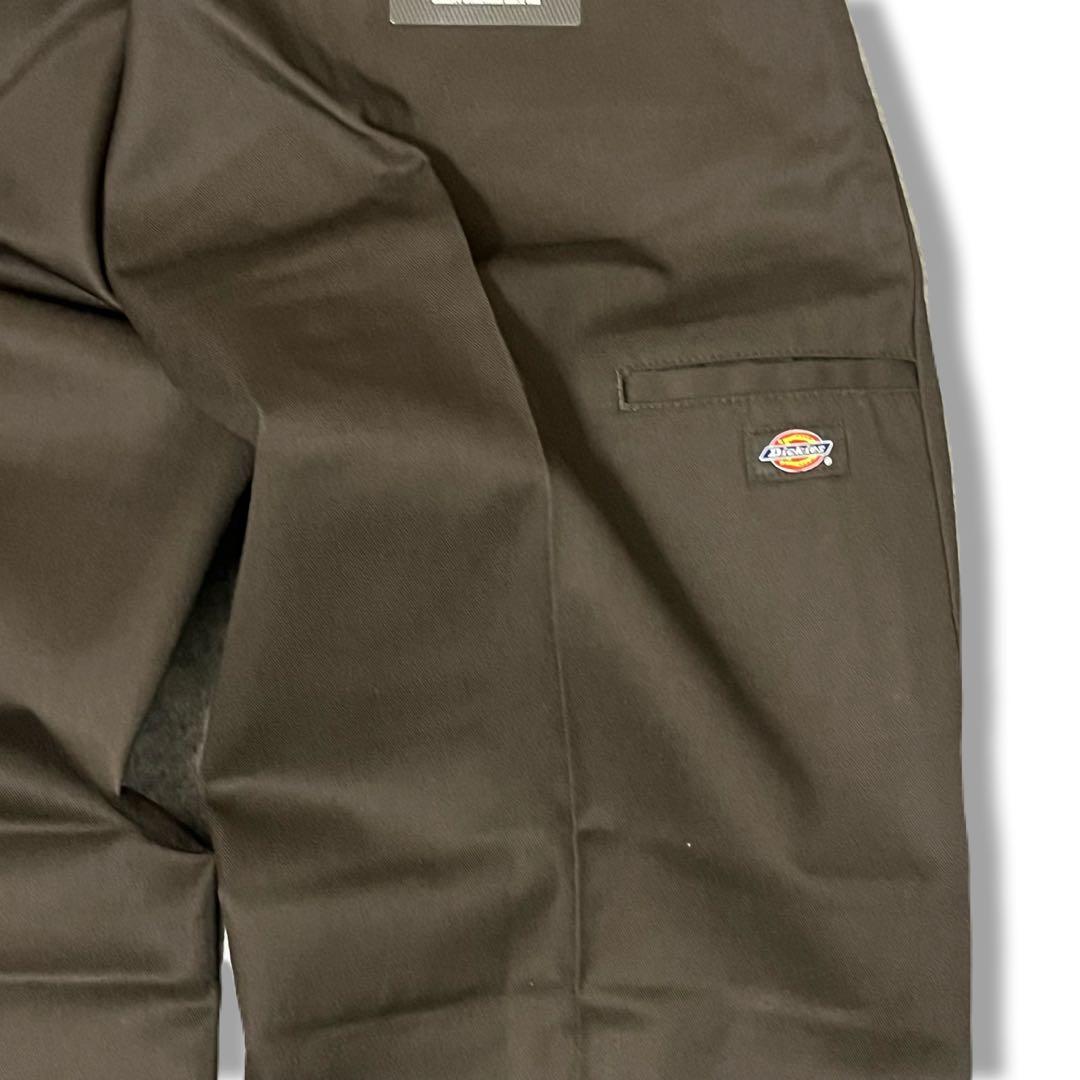 新品 36x32 ダークブラウン DICKIES ダブルニー LOOSE FIT