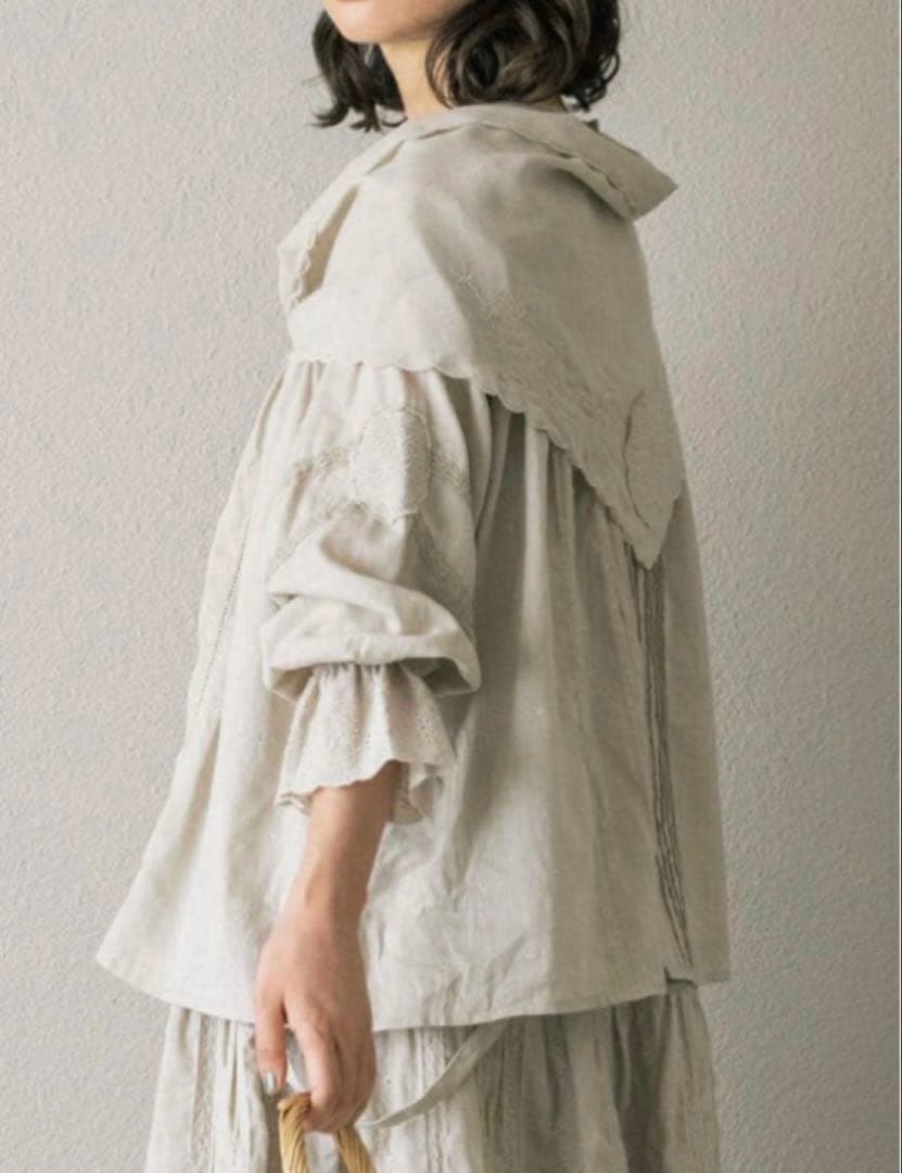 （新品）kazumi × Samansa Mos2　ストール付きレースブラウス