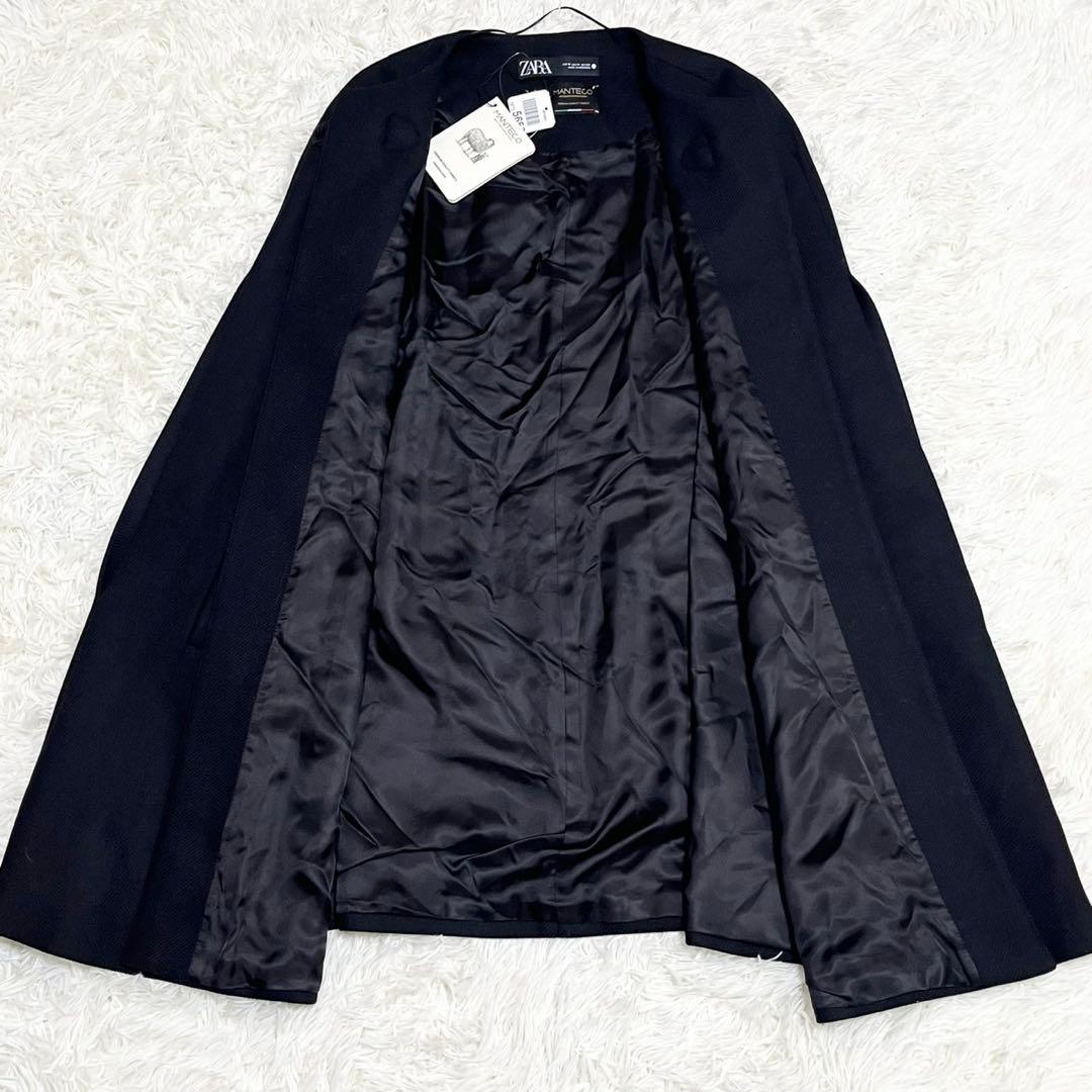 【新品 未使用】ZARA ケープコート Manteco製 ポンチョ トグルボタン
