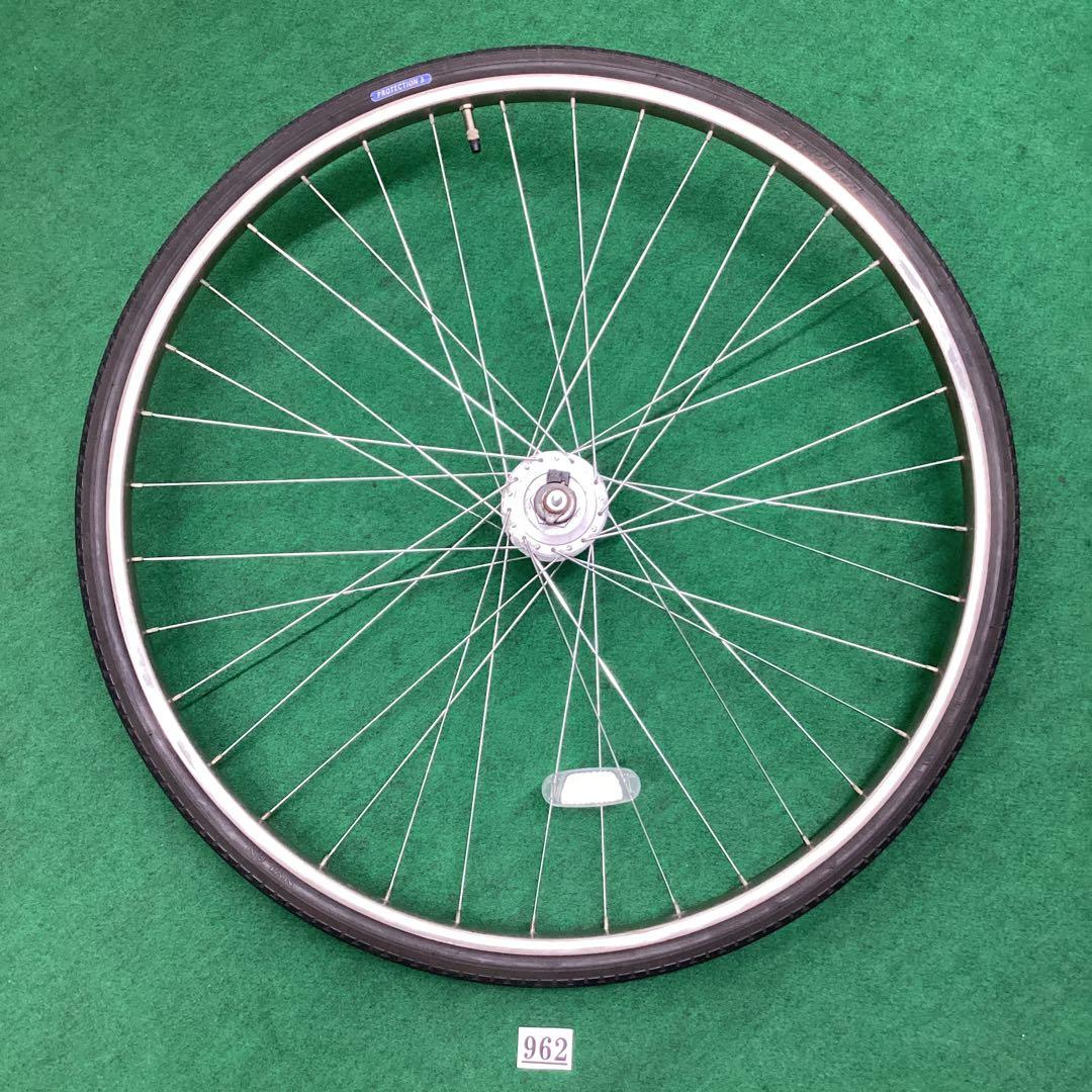 ステンレスリム　前輪 27x1-3/8 タイヤ付 ハブダイナモ 27インチ j2