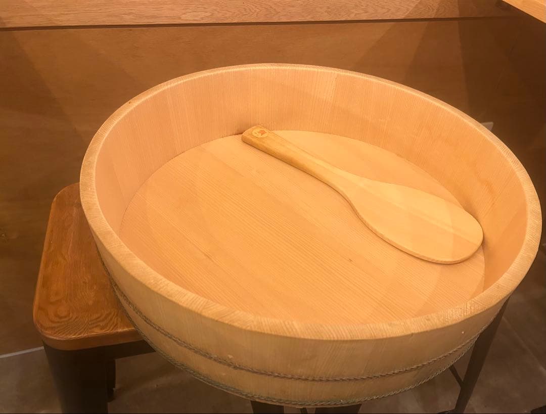 特製丸玉 木曽椹 業務用 寿司桶 φ51×16cm 約3升 銅タガ 飯台 未使用