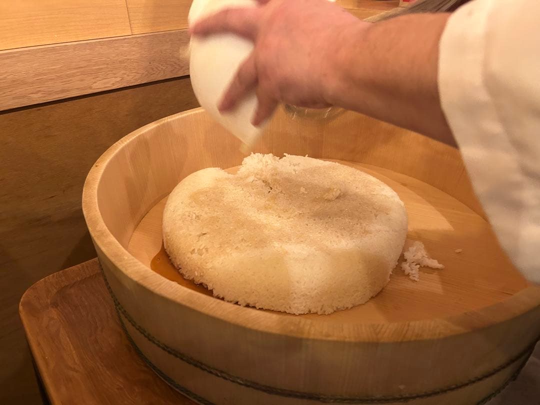 特製丸玉 木曽椹 業務用 寿司桶 φ51×16cm 約3升 銅タガ 飯台 未使用