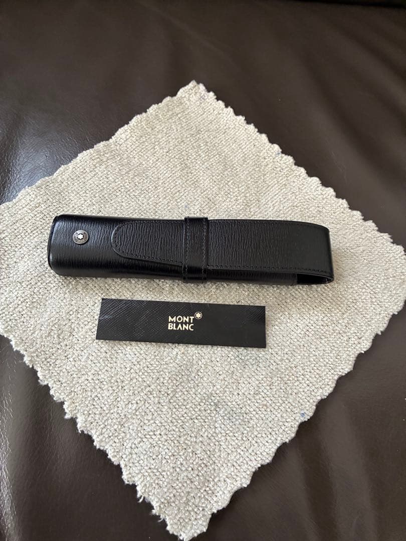 ◾️極美品◾️MONT BLANC モンブラン◾️ 黒革製◾️1 本／2本差し◾️