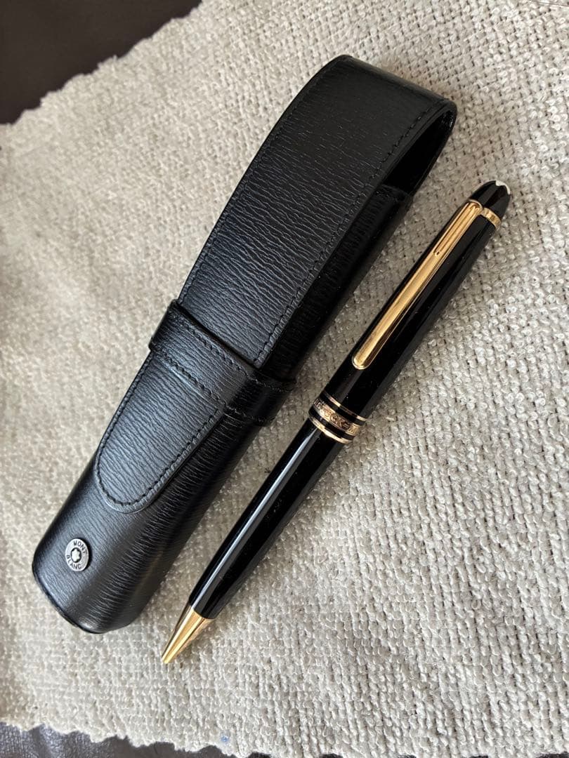 ◾️極美品◾️MONT BLANC モンブラン◾️ 黒革製◾️1 本／2本差し◾️