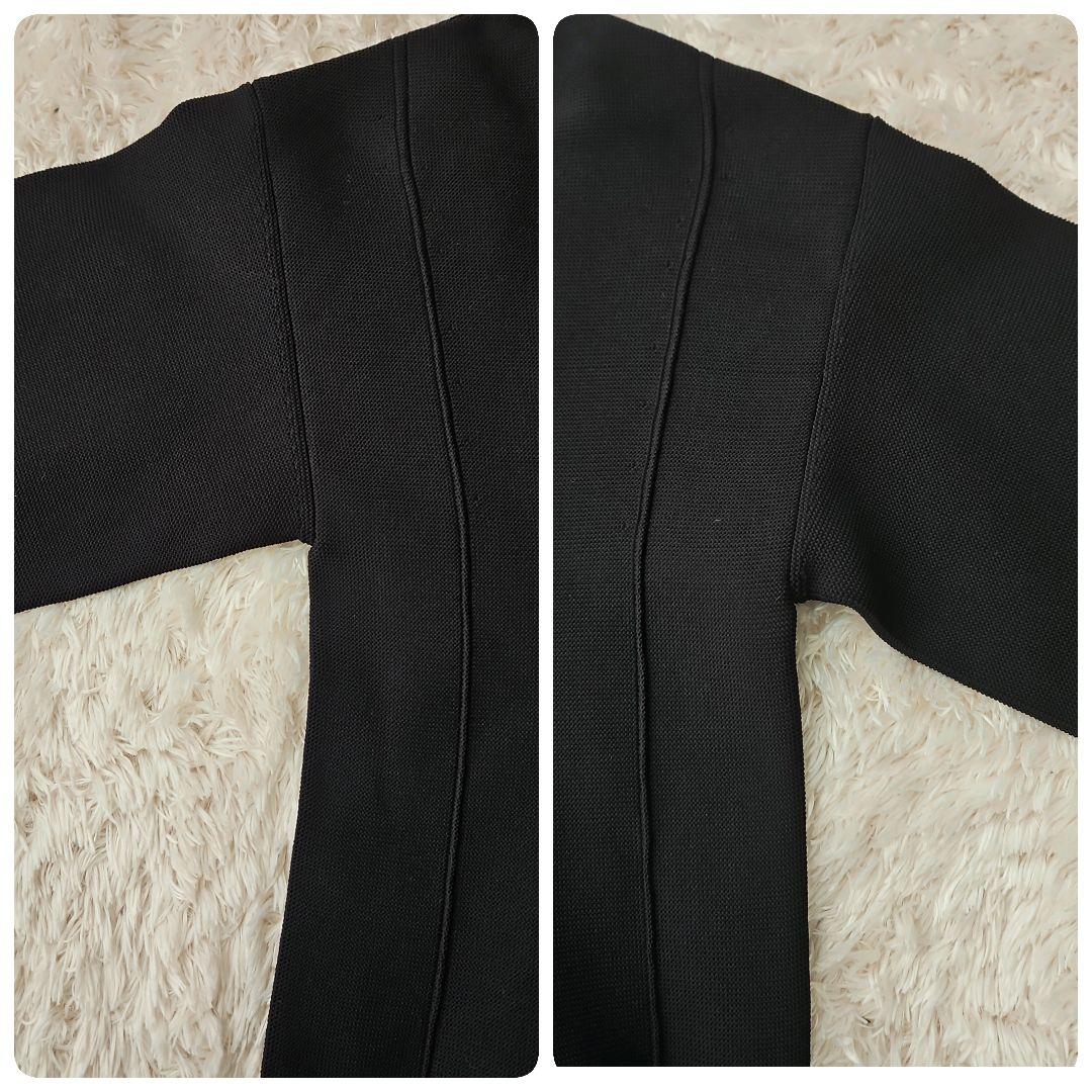 25AW☆極美品 ヒロコ コシノ デザインヘムニットワンピース 黒 L