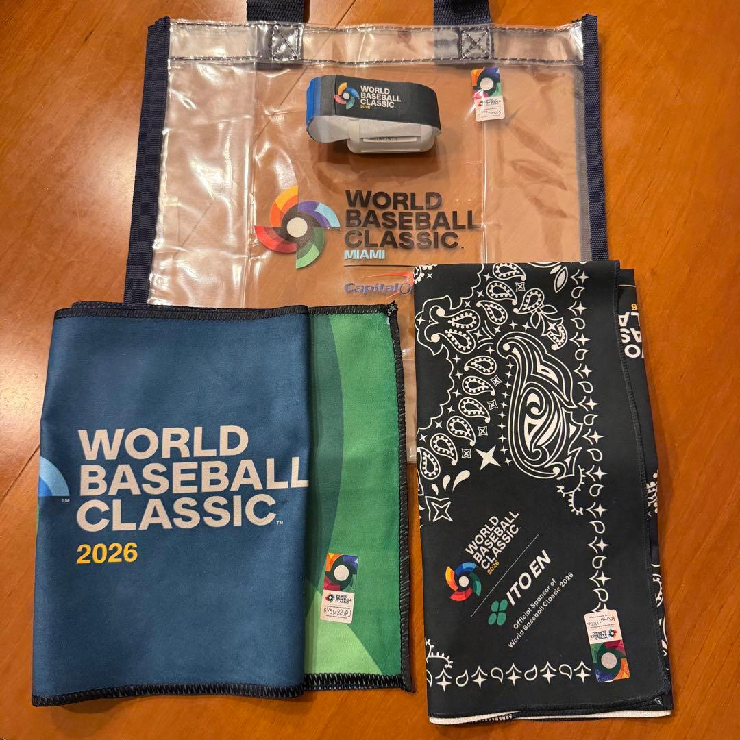 WBC2026 マイアミ限定非売品　タオル、バンダナ、クリアバッグ、リストバンド