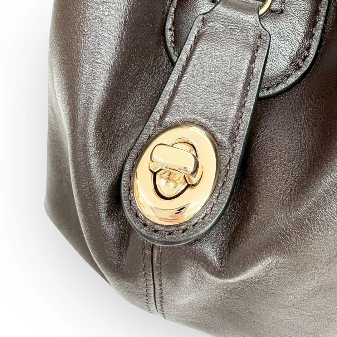 【美品】coach / イーディー /シグネチャージャガード　茶色