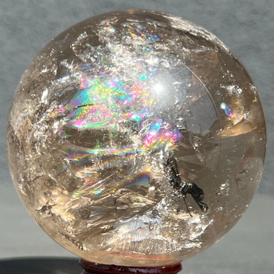 ✳️超激レア✨高品質スフィア✨レインボー ヒマラヤ水晶 煙水晶 丸玉 天然石 原石