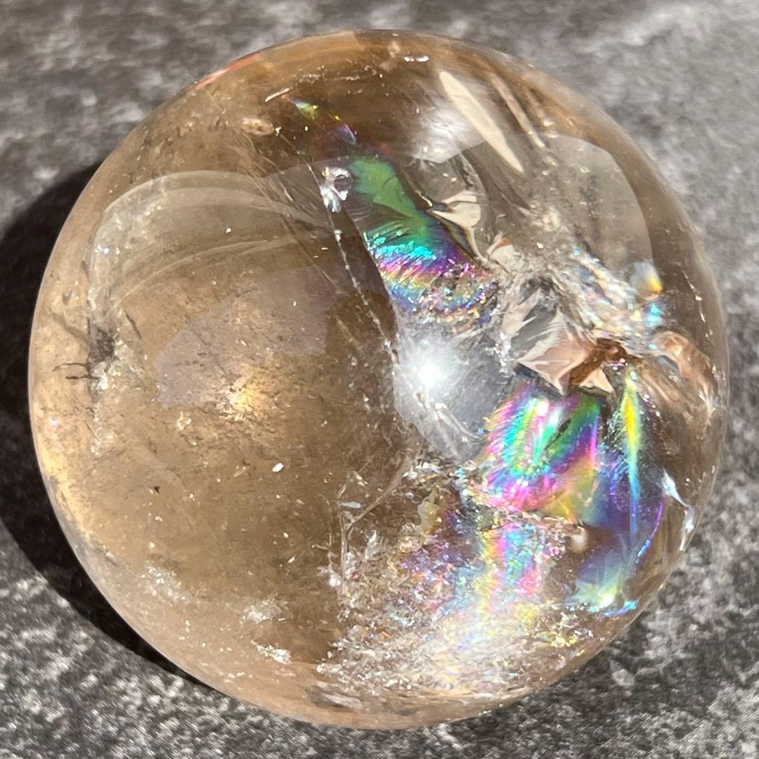 ✳️超激レア✨高品質スフィア✨レインボー ヒマラヤ水晶 煙水晶 丸玉 天然石 原石
