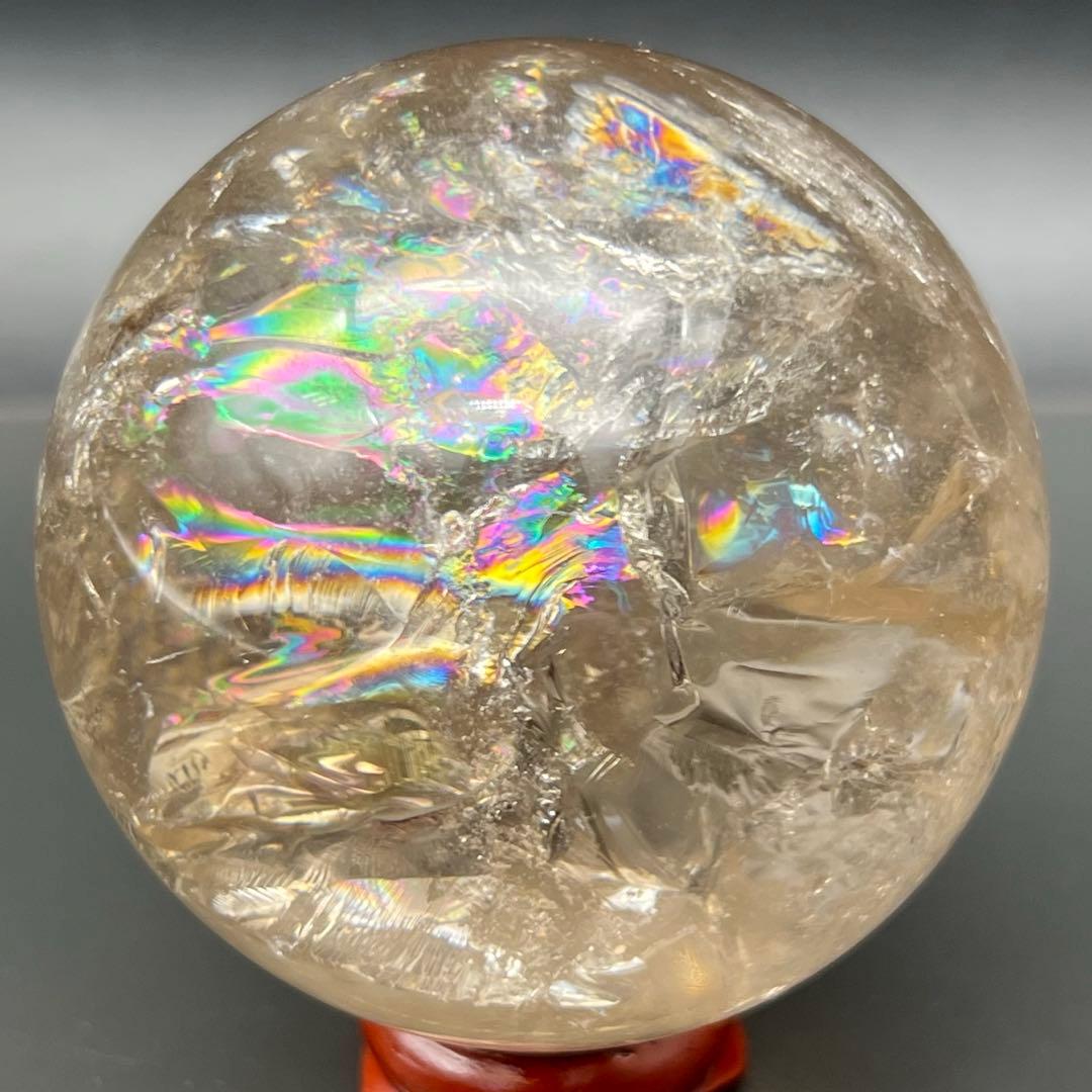 ✳️超激レア✨高品質スフィア✨レインボー ヒマラヤ水晶 煙水晶 丸玉 天然石 原石