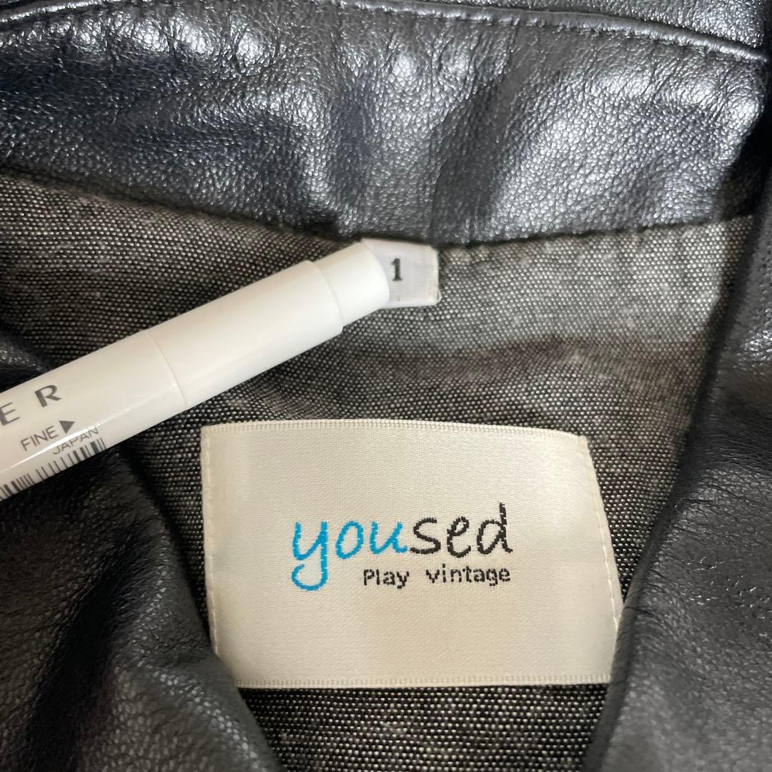 yoused フレンチアンティークレザージャケットユーズド　ユーロレザー　1