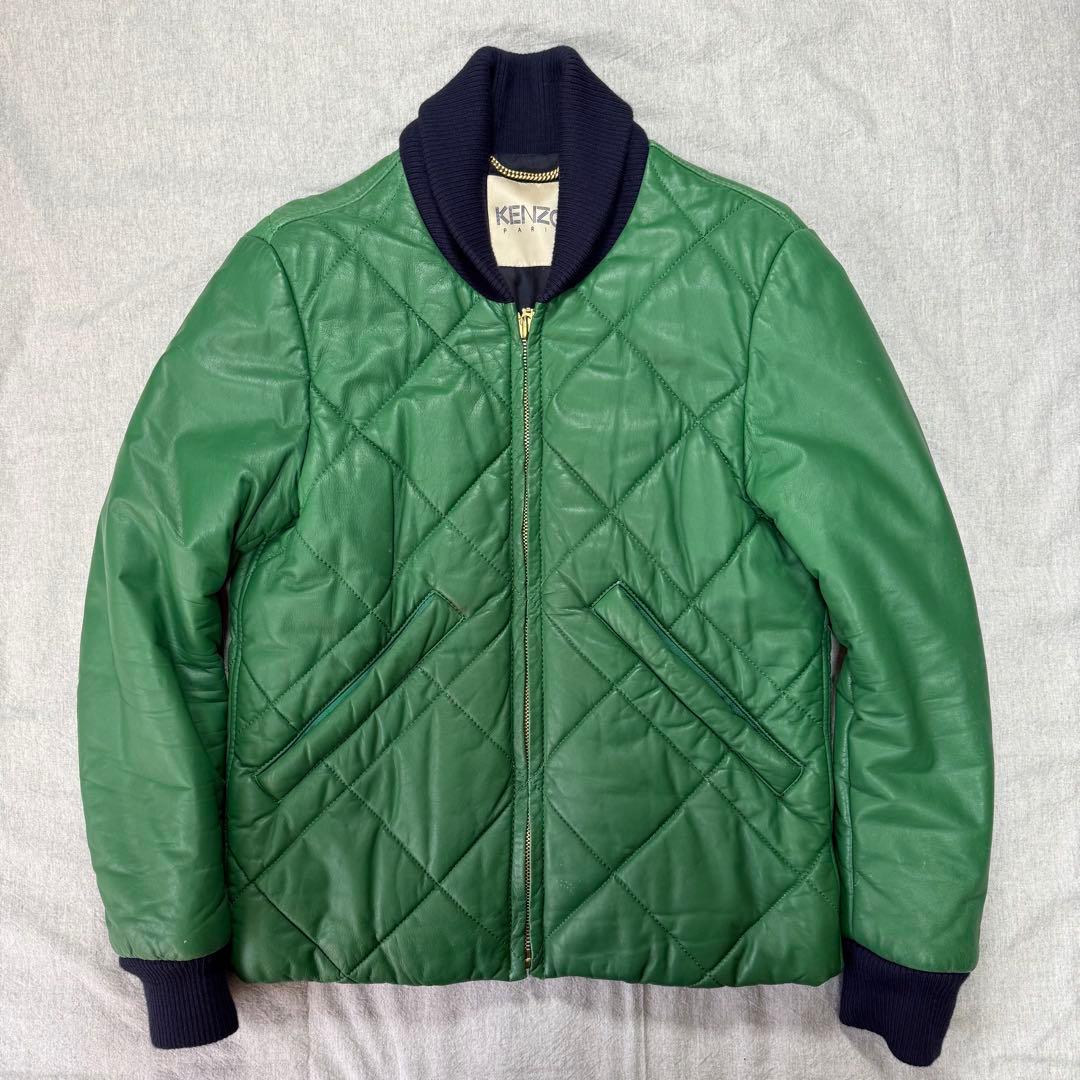 【希少カラー】KENZO PARIS ラムレザー キルティング ジャケット M