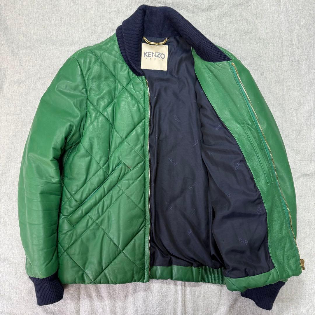 【希少カラー】KENZO PARIS ラムレザー キルティング ジャケット M