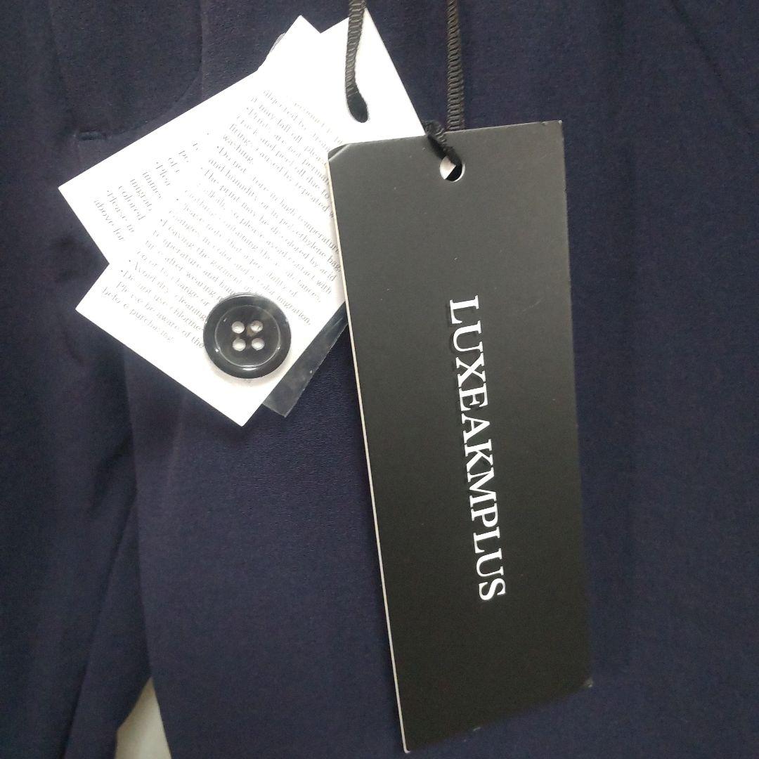LUXEAKMPLUS 未使用 ゴルフ サイドロゴ スラックスパンツ M 紺