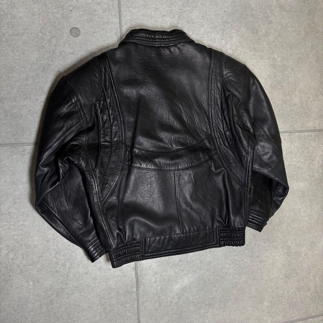 レザージャケット　ボンバージャケット　フライト　羊革　A-2　ペイズリー　90s